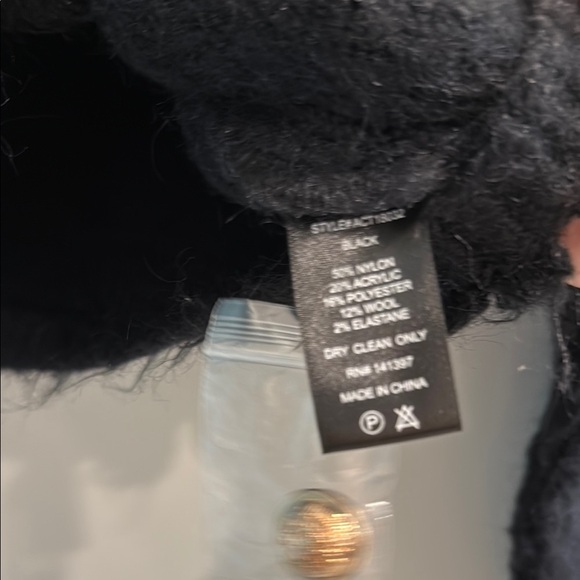 NWT ASTR The Label Black Textured Cardigan with Gold Buttons sz m - Picture 5 of 6